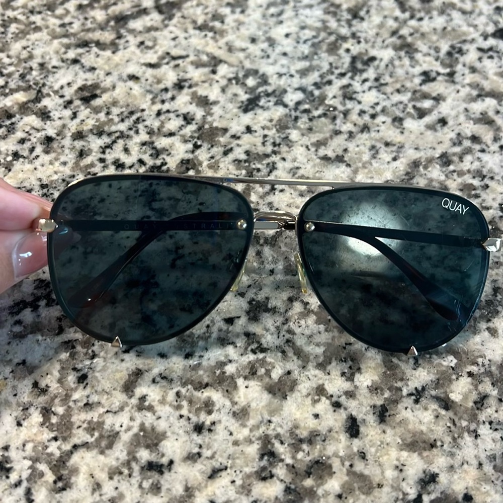Quay Australia High Key Mini Rimless Sunglasses